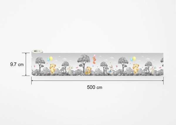 Dětská samolepící bordura na zeď Medvídek | 5 m x 9.7 cm | DWBD8125