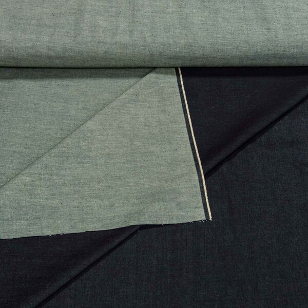 Bavlněná riflovina (denim, džínovina) elastická č.11, tmavě modrá 350g/m2, š.155cm (látka v metráži)