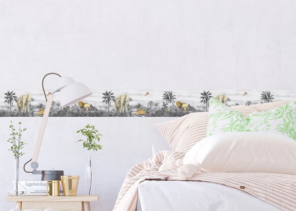 Dětská samolepící bordura na zeď Jungle | 5 m x 9.7 cm | DWBD8133