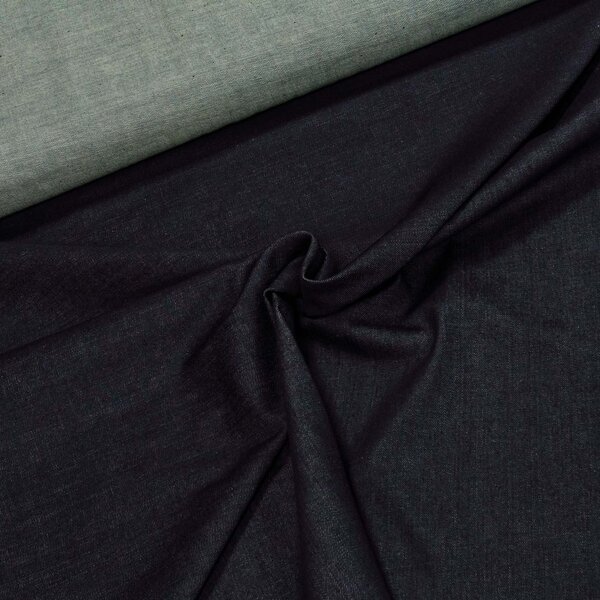 Bavlněná riflovina (denim, džínovina) elastická č.11, tmavě modrá 350g/m2, š.155cm (látka v metráži)