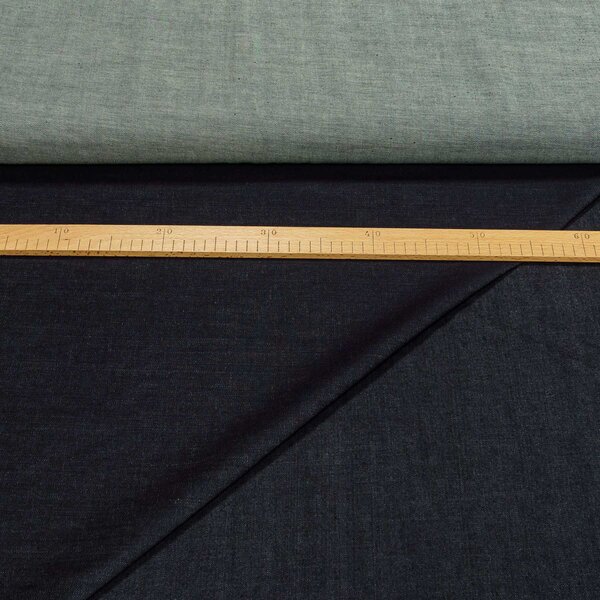 Bavlněná riflovina (denim, džínovina) elastická č.11, tmavě modrá 350g/m2, š.155cm (látka v metráži)