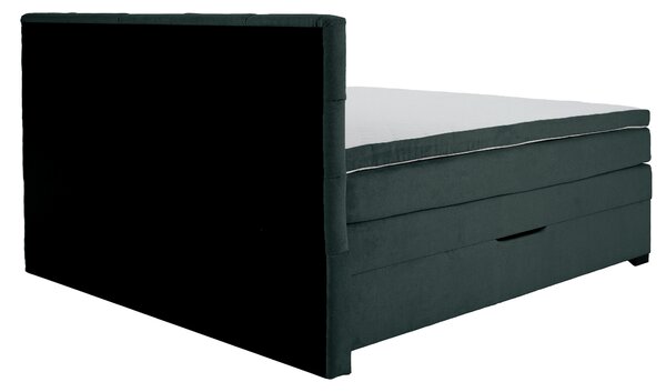 KONDELA Boxspringová pocketová postel, 180x200, zelená, APRIL