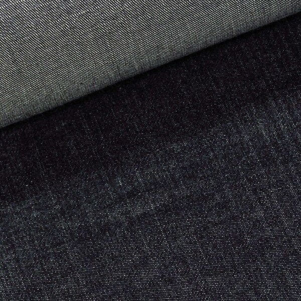 Bavlněná riflovina (denim, džínovina) černá č.4, klasická, š.170cm, 400 g/m2, 100% bavlna (látka v metráži)
