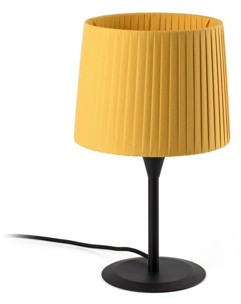 SAMBA černá/skládaná žlutá mini stolní lampa - FARO