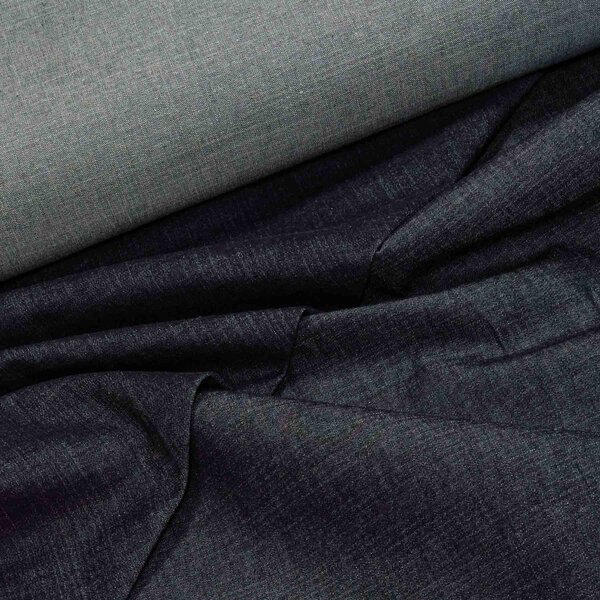 Bavlněná riflovina (denim, džínovina) černá č.4, klasická, š.170cm, 400 g/m2, 100% bavlna (látka v metráži)