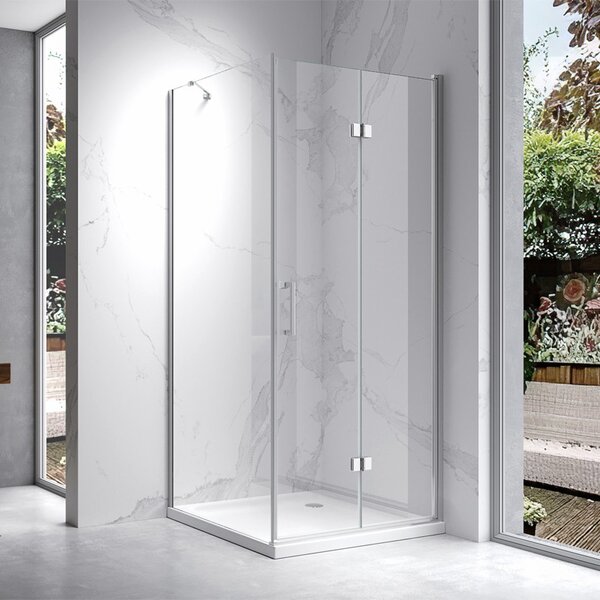 BPS-koupelny Čtvercový sprchový kout ZES KZ20C 90x90 chrom/transparent - bez vaničky