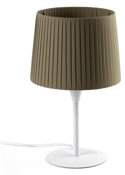 SAMBA bílá/skládaná zelená mini stolní lampa - FARO