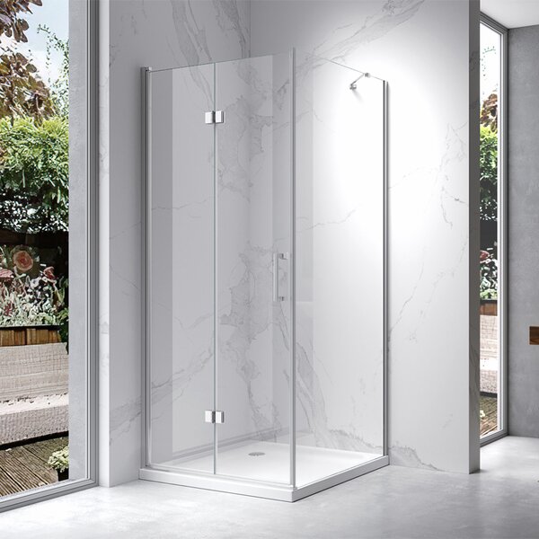 BPS-koupelny Čtvercový sprchový kout ZES KZ20C 90x90 chrom/transparent - bez vaničky
