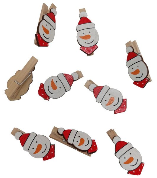 Dřevěné kolíčky sněhuláci 3001818