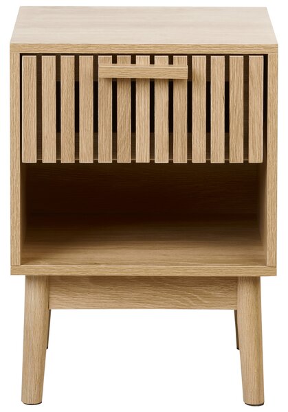 Noční stolek s 1 zásuvkou LYNWOOD Světle hnědá