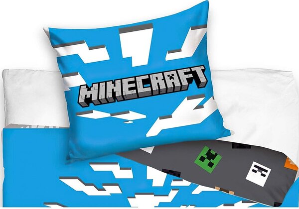 Carbotex povlečení MINECRAFT MOB MONSTERS, modro-zelené, bavlna hladká, 140x200cm + 70x90cm