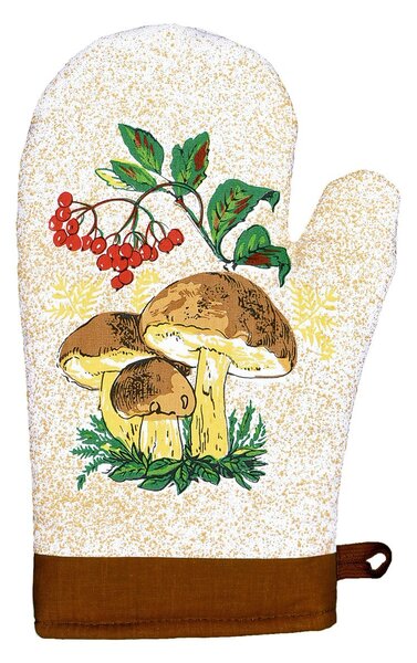 Frobyt Kuchyňská chňapka HOUBY, hnědá, 28x18cm
