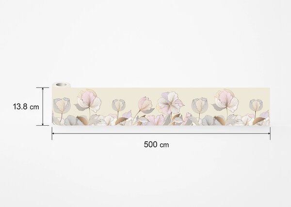 Samolepící bordura na zeď Pastelová Grafika | 5 m x 13.8 cm | DWB8429