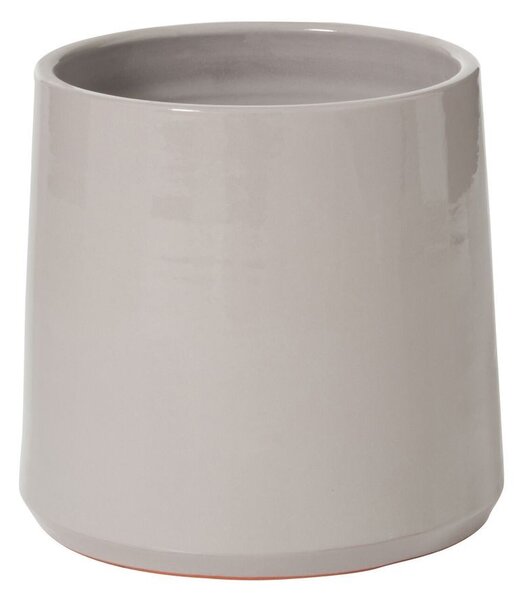 Šedý keramický obal na květináč Tina - Ø 24*Ø 21*22 cm - J-Line by Jolipa
