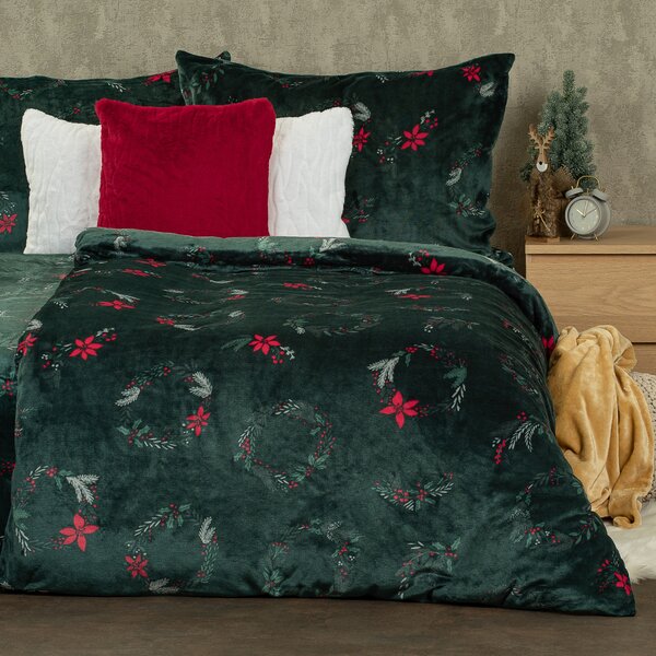 4Home Povlečení mikroflanel Poinsettia, 140 x 200 cm, 70 x 90 cm