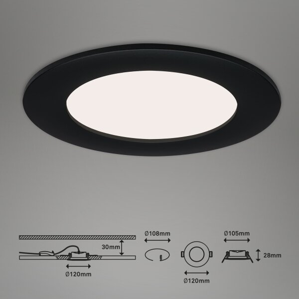 Brilo - SADA 3x LED Koupelnové podhledové svítidlo FLAT LED/6W/230V IP44