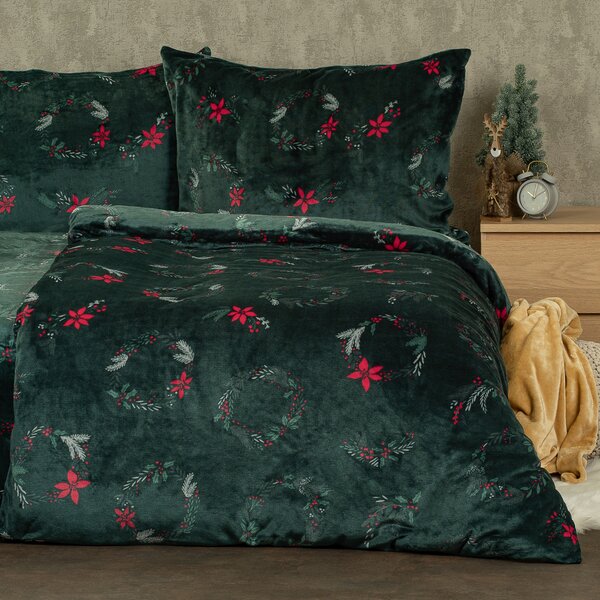 4Home Povlečení mikroflanel Poinsettia, 140 x 200 cm, 70 x 90 cm