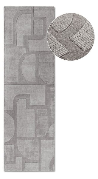 Šedý ručně tkaný vlněný běhoun 80x250 cm Alexis – Villeroy&Boch