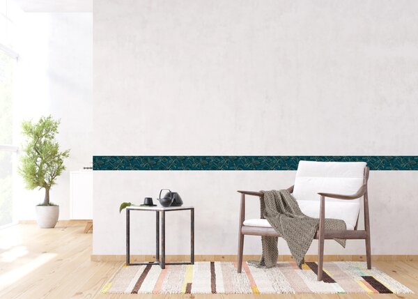 Samolepící bordura na zeď Zlatavé Listí | 5 m x 13.8 cm | DWB8403