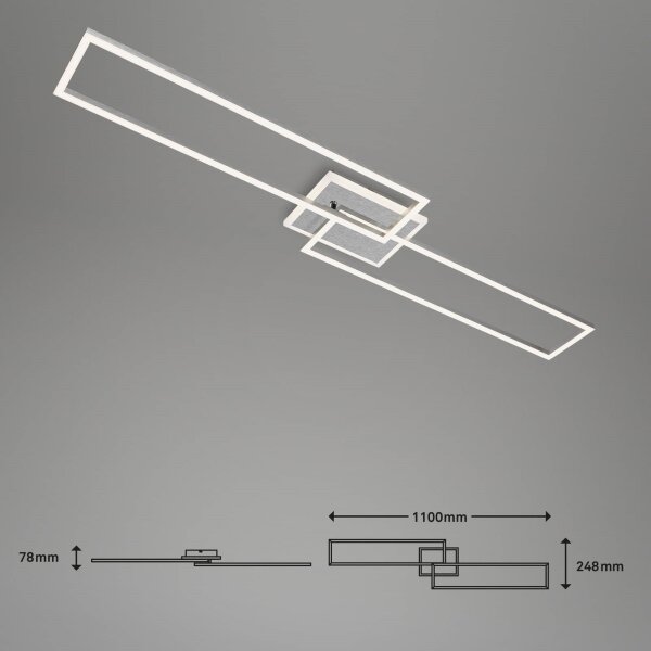 Brilo - LED Stmívatelný přisazený lustr FRAME 2xLED/20W/230V Wi-Fi Tuya + DO