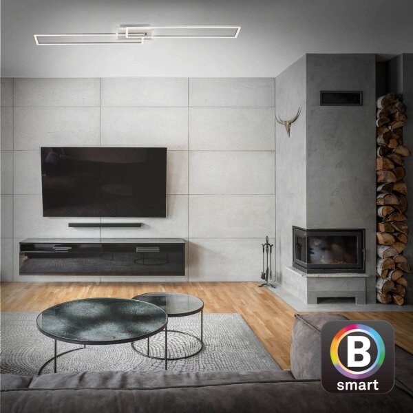 Brilo - LED Stmívatelný přisazený lustr FRAME 2xLED/20W/230V Wi-Fi Tuya + DO