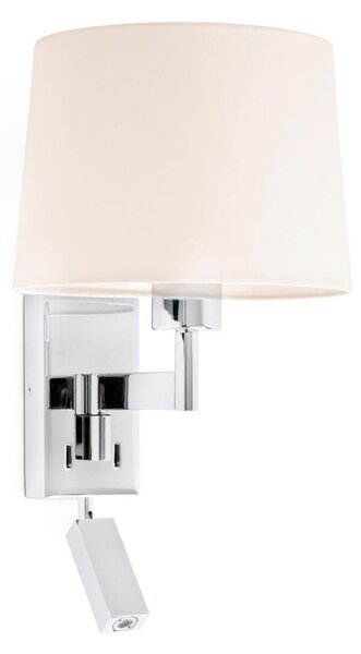 ARTIS chrom/béžová nástěnná lampa se čtecí lampičkou - FARO
