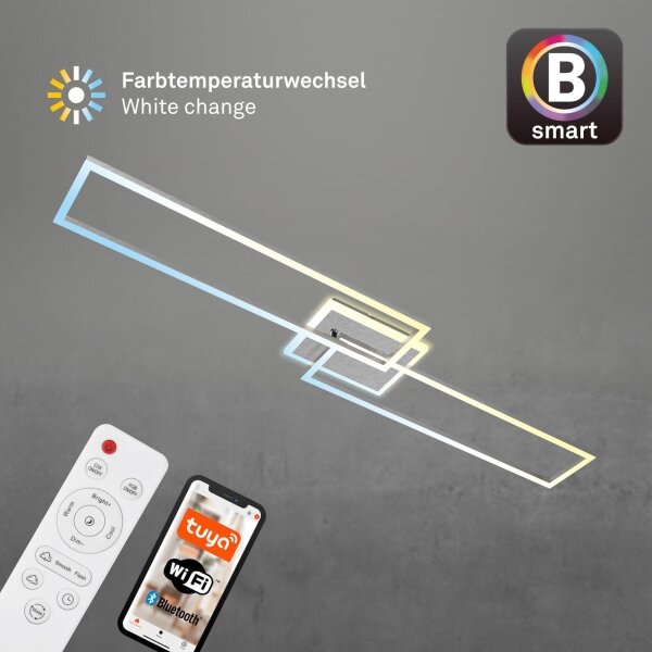 Brilo - LED Stmívatelný přisazený lustr FRAME 2xLED/20W/230V Wi-Fi Tuya + DO