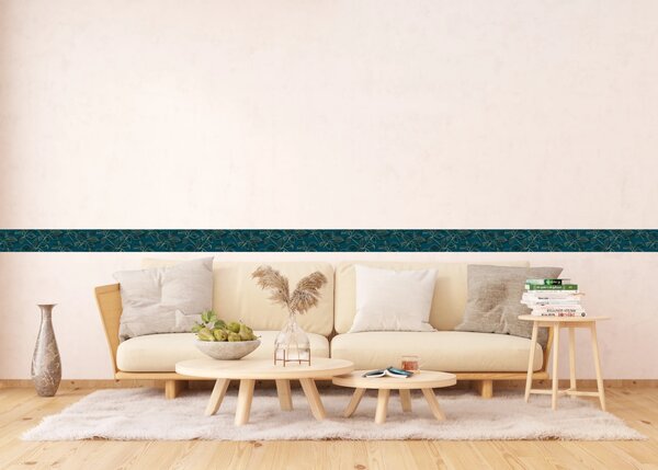 Samolepící bordura na zeď Zlatavé Listí | 5 m x 13.8 cm | DWB8403