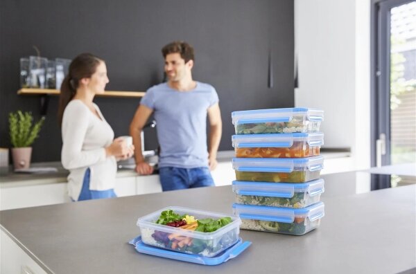Tefal - SADA 6x Dóza na potraviny 0,8 l MASTER SEAL FRESH modrá