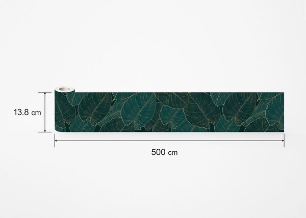 Samolepící bordura na zeď Divoká Bujná Zeleň | 5 m x 13.8 cm | DWB8299