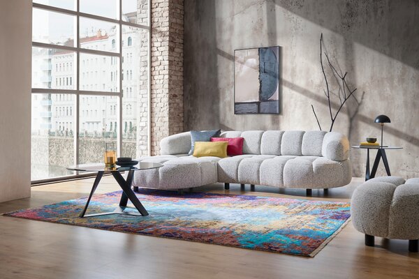 ROHOVÁ SEDAČKA, textil, šedobéžová Welnova - Sedací soupravy