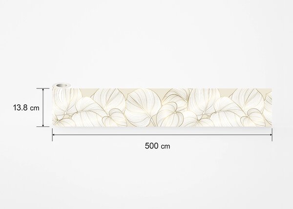 Samolepící bordura na zeď Zlaté Záření | 5 m x 13.8 cm | DWB8295