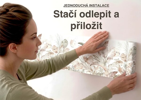 Samolepící bordura na zeď Jemné Pláně | 5 m x 13.8 cm | DWB8293
