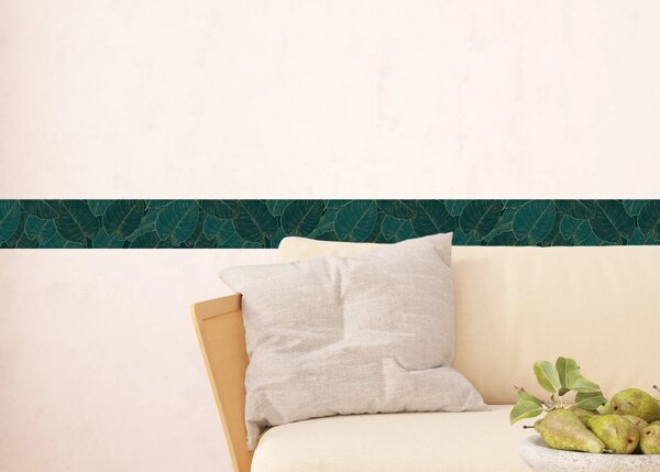 Samolepící bordura na zeď Divoká Bujná Zeleň | 5 m x 13.8 cm | DWB8299