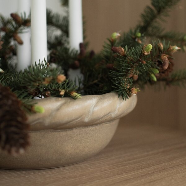 DBKD Keramický svícen Twine Plate - Beige DK406