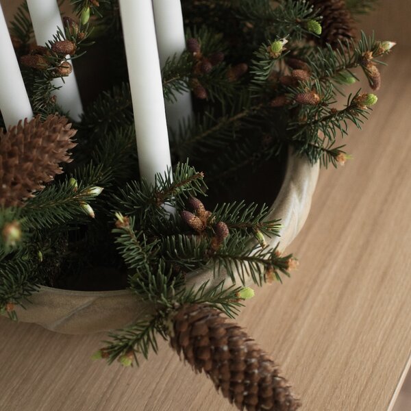 DBKD Keramický svícen Twine Plate - Beige DK406