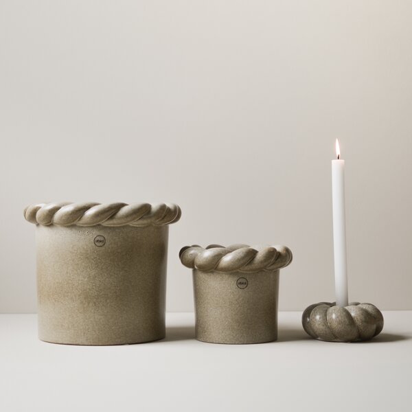 DBKD Keramický svícen Twine - Beige DK322