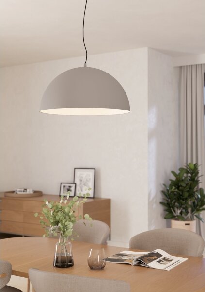 Eglo 900697 - Lustr na lanku GAETANO 1xE27/40W/230V šedá