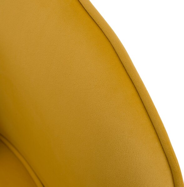 KONDELA Designové křeslo, žlutá Velvet látka/gold chrom zlatá, EZIO