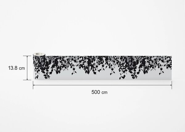 Samolepící bordura na zeď Stín Listí | 5 m x 13.8 cm | DWB8277