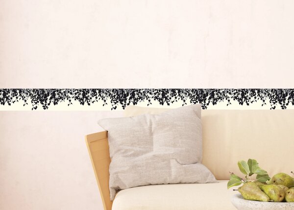 Samolepící bordura na zeď Béžové Stíny Listí | 5 m x 13.8 cm | DWB8275