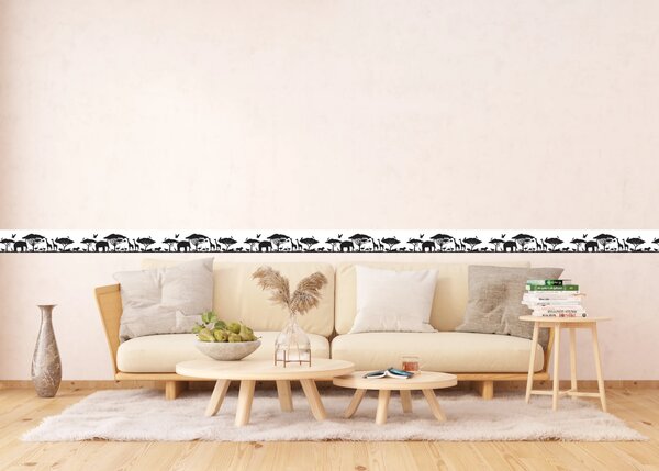 Samolepící bordura na zeď Safari Silueta | 5 m x 13.8 cm | DWB8267