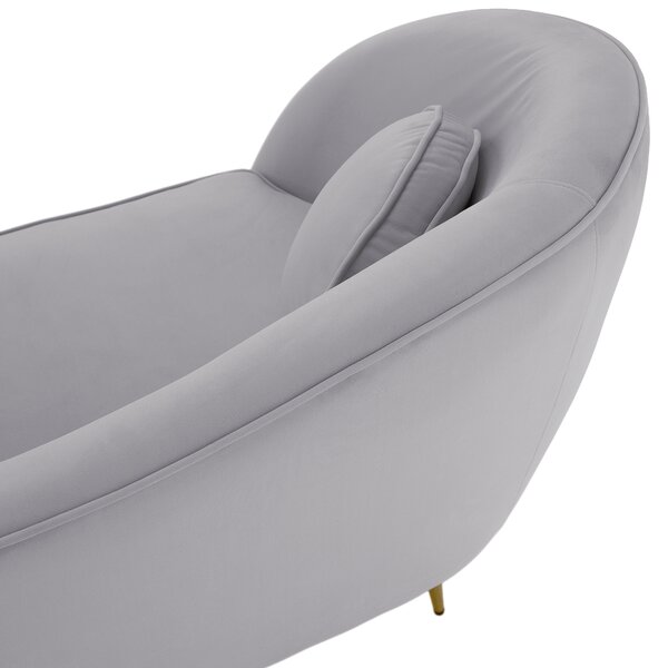 KONDELA Designový 2-sed, šedá Velvet látka/gold chrom zlatá, EZIO TYP 2