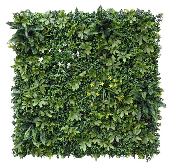 Umělá živá zelená stěna ŠEFLERA 1, 100 x 100cm