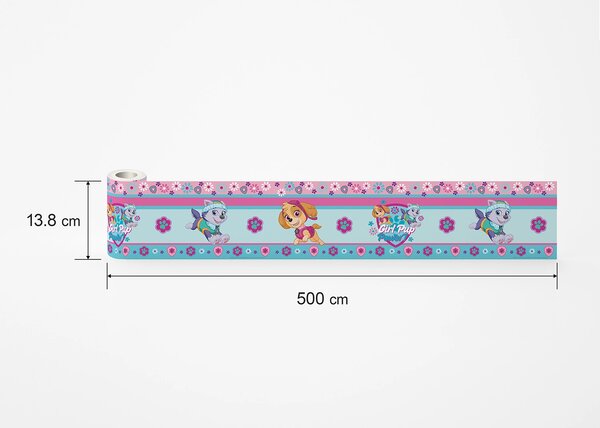 Dětská samolepící bordura na zeď Tlapková Patrola | 5 m x 13.8 cm | DWBD8001