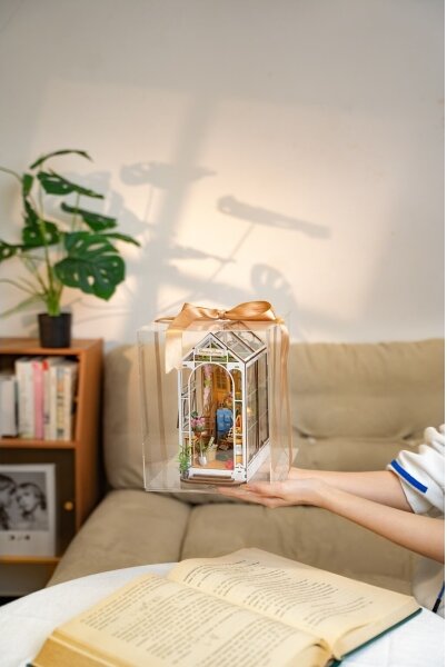 RoboTime - LED Zarážka na knihy Garden house 3D puzzle 2xAAA