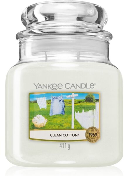 Yankee Candle Clean Cotton vonná svíčka 411 g