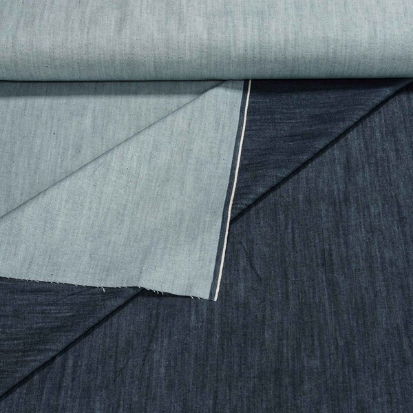 Bavlněná riflovina (denim, džínovina) elastická č.10, modrá 380g/m2, š.140cm (látka v metráži)