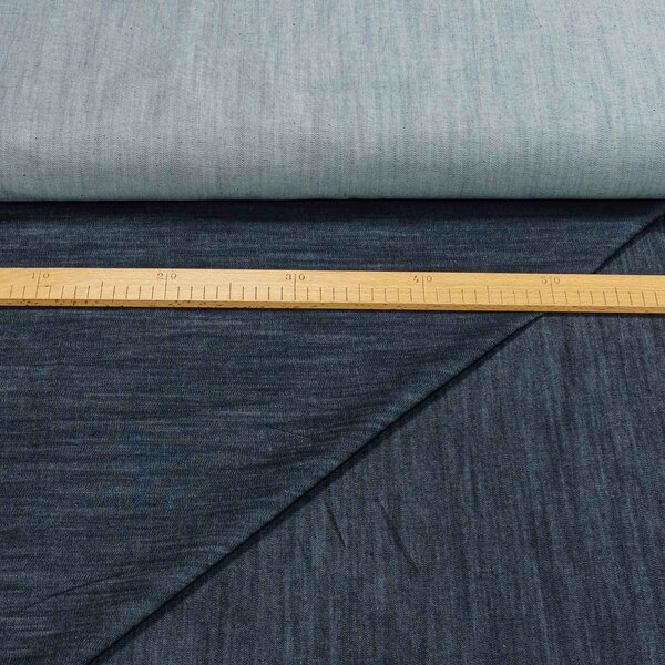Bavlněná riflovina (denim, džínovina) elastická č.10, modrá 380g/m2, š.140cm (látka v metráži)