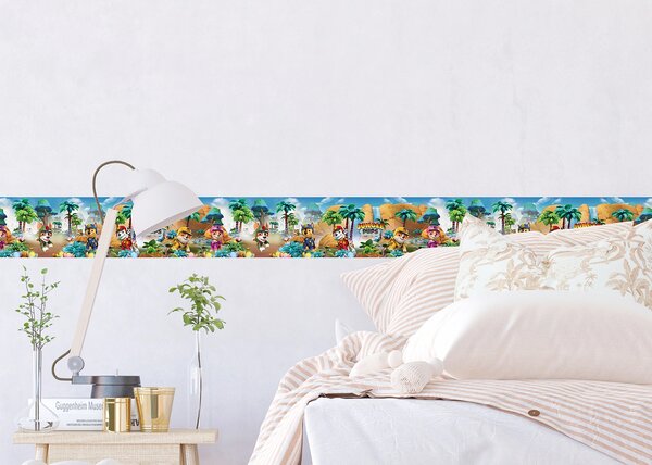 Dětská samolepící bordura na zeď Tlapková Patrola Džungle | 5 m x 13.8 cm | DWBD8023